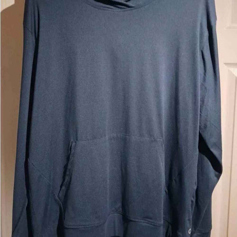 RBX Men's Comfortable, Light-Weight, Blue/Grey Hoodie